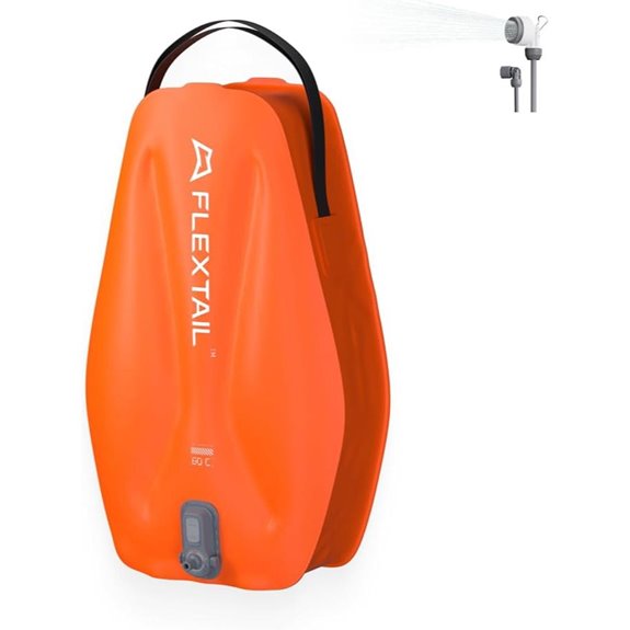 FLEXTAILGEAR Camping Shower Bag with Electric Pump