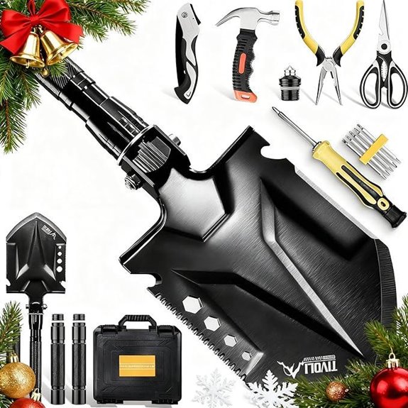 Tivoli Folding Camping Shovel Kit with Storage Case