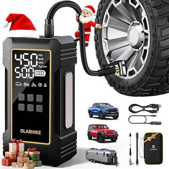 OlarHike 12000mAh Portable Tire Inflator with LED