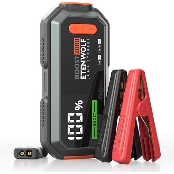 Portable Car Jump Starter with USB-C & LED Light