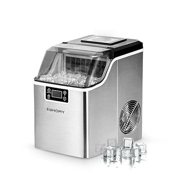 EUHOMY Countertop Ice Cube Maker with Self-Cleaning