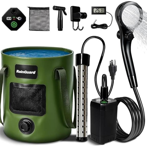 Motivekit Portable Camping Shower with Pump and Filter