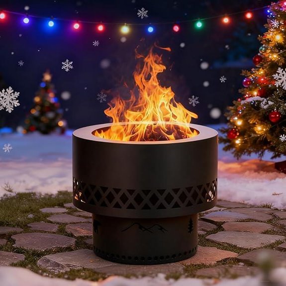 Smokeless Fire Pit with Ash Pan & Dust Bag