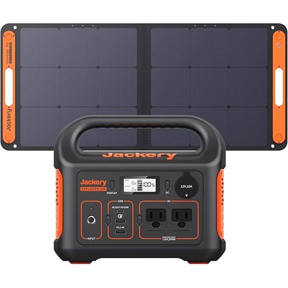 Jackery Solar Generator 300 with 100W Solar Panel