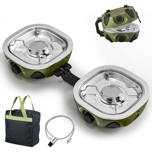 BODEGA 2 Burner Portable Camping Stove with Carry Bag