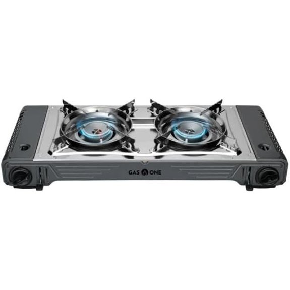 GasOne 2-Burner Portable Camp Stove with Carry Case