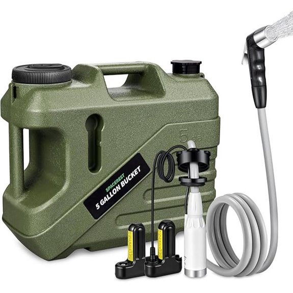 Rechargeable Portable Camping Shower with Water Jug