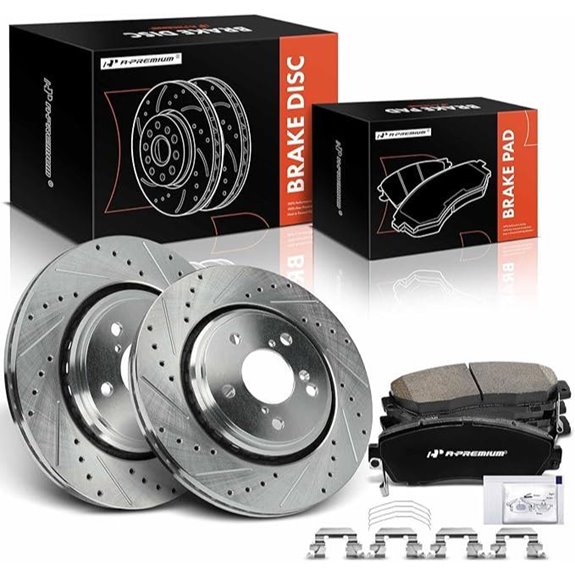A-Premium 12.6 Disc Brake Rotors & Pads Kit