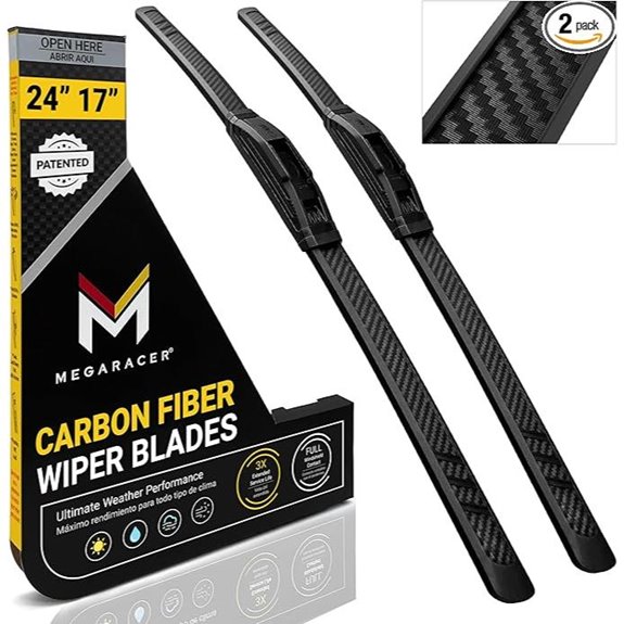 Premium Silicone Windshield Wiper Blades 2-Pack