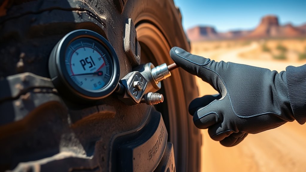 prepare tires check pressure