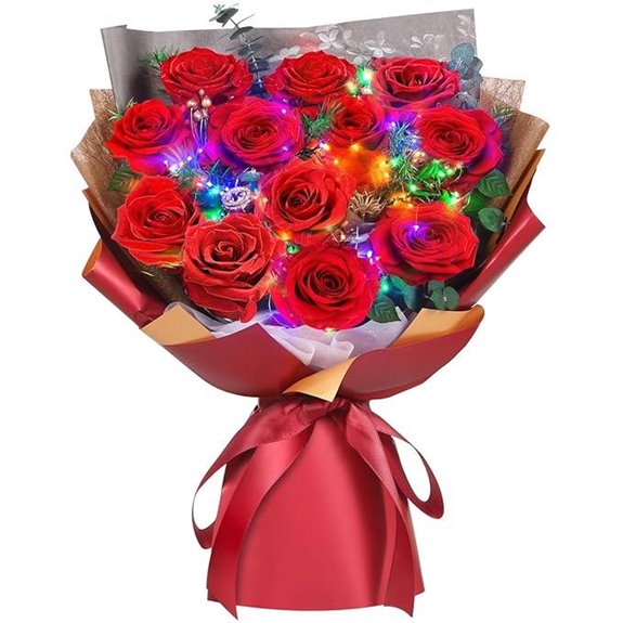 ADDWel Preserved Red Roses Bouquet for Gifts