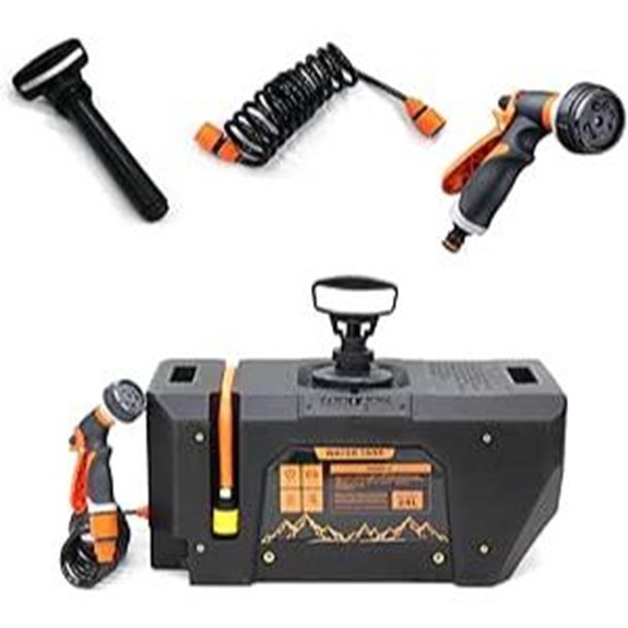 Self-Pressurized Water Tank with Hose & Sprayer