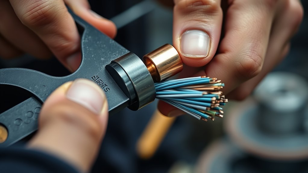 proper large lug crimping