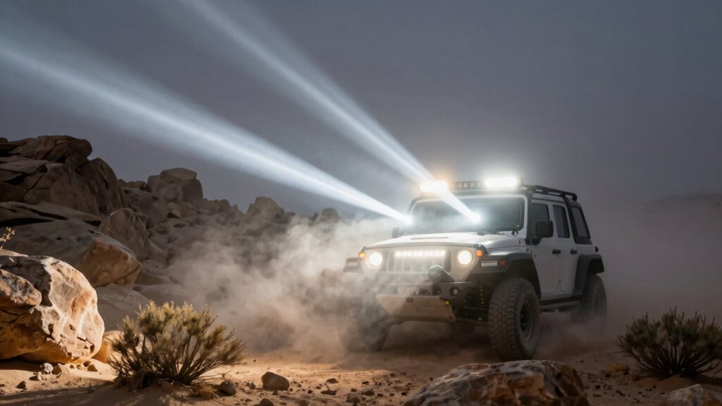 proper off road light aiming