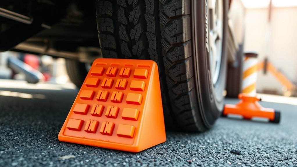 proper wheel chock placement