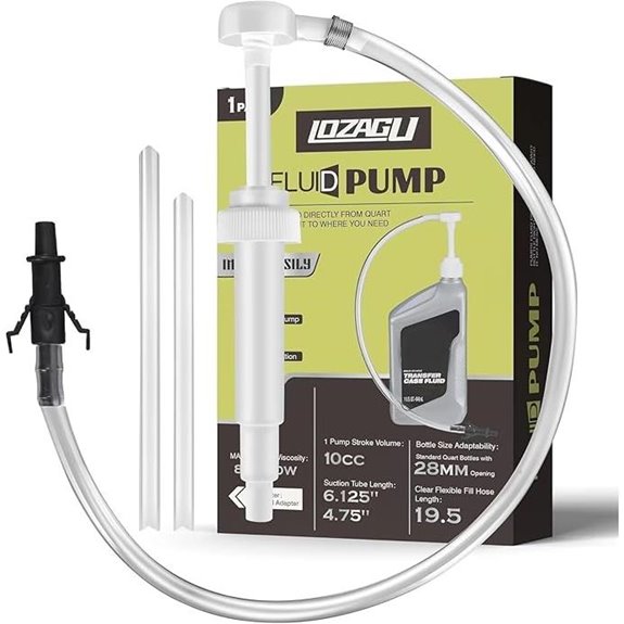 Fluid Pump for Quart Bottles with 3rd Hand Adapter
