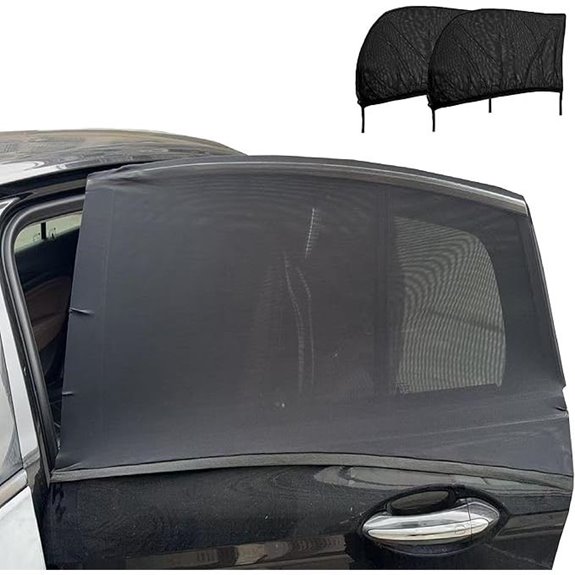 Car Rear Side Window Sun Shade Mesh (2 Pack)