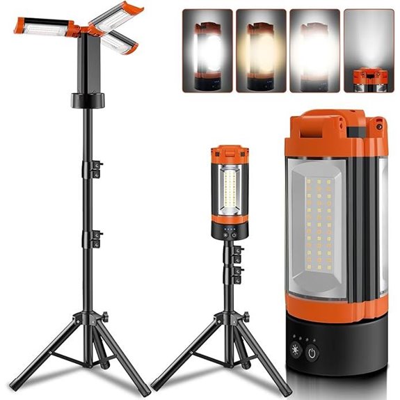Rechargeable 12000mAh Camping Light with Tripod