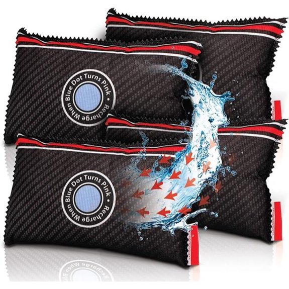 Car Dehumidifier 4-Pack Rechargeable Moisture Absorbers