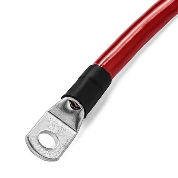 Spartan Power Red 1 Foot 1/0 AWG Battery Cable Positive Only 3/8 M10