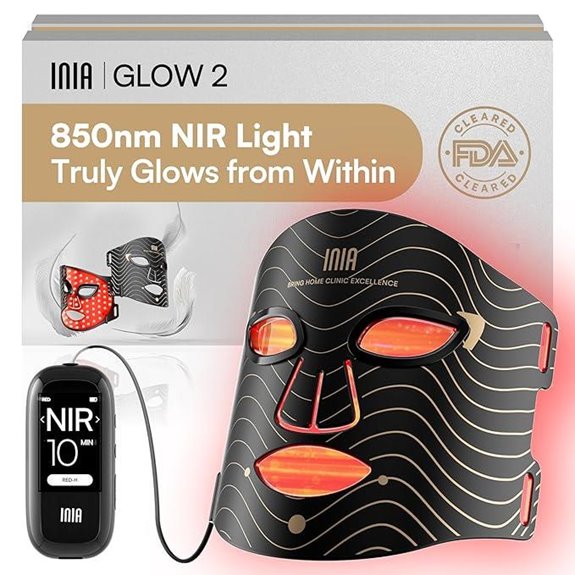 INIA Red Light Therapy Face Mask with 4 Light Modes