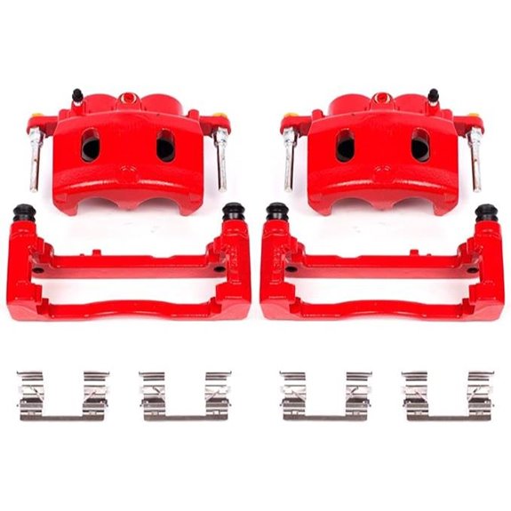 Power Stop S4918A Front Red Powder Coated Calipers