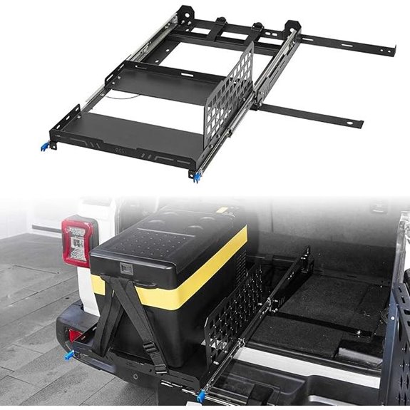 JOYTUTUS Refrigerator Slide Out Tray with Storage Panel