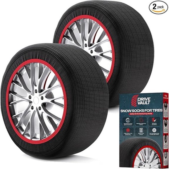 Snow Socks for Tires – Reusable Winter Traction Device