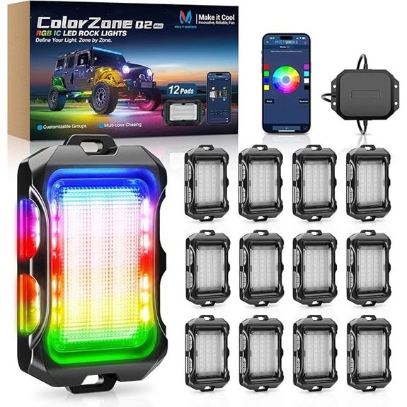 rgb rock lights kit