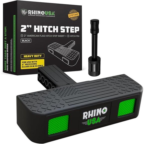 Rhino USA Tow Hitch Step with Locking Pin
