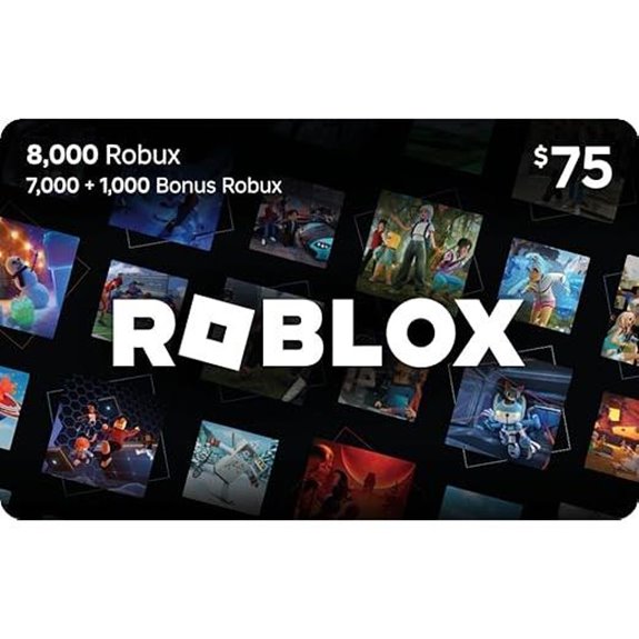 Roblox Gift Card 8,000 Robux Digital Code