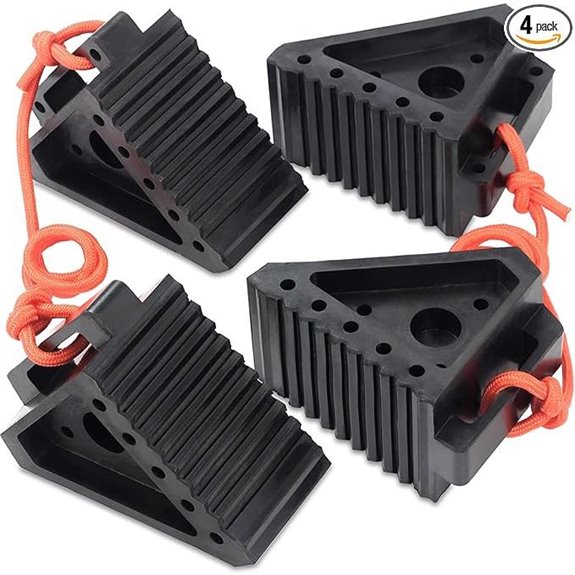 OULEME Rubber Wheel Chocks for RVs and Trailers