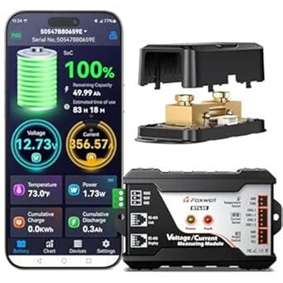 Bluetooth Battery Monitor with Alarm for RV and Solar