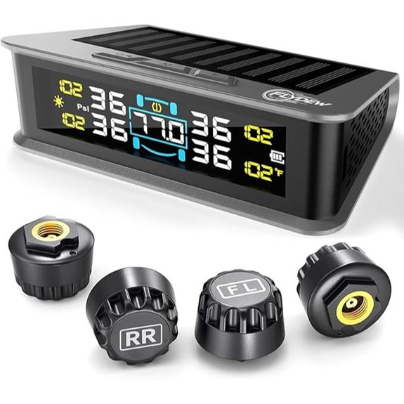 RV Tire Pressure Monitoring System with Sensors and LCD