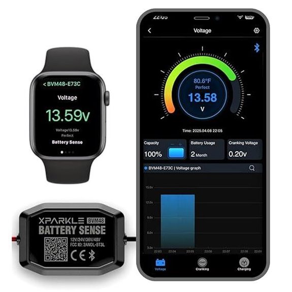 Bluetooth Battery Monitor for RVs and Vehicles