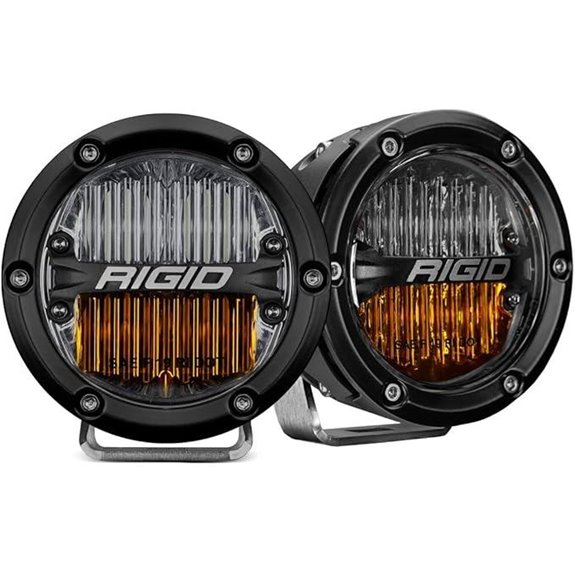 RIGID 36122-360-Series SAE Compliant Fog Lights Yellow/White Pair