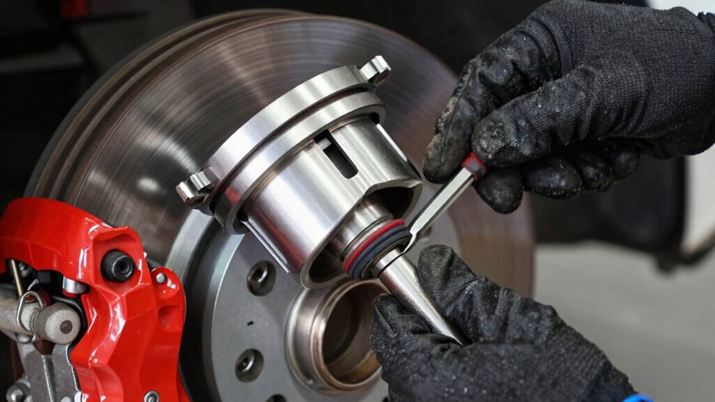 safe brake piston compression