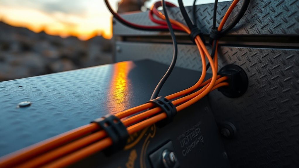 secure wiring with proper fasteners