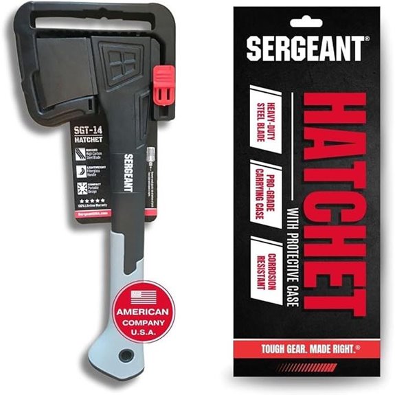 Sergeant Camping Hatchet with Steel Blade and Case