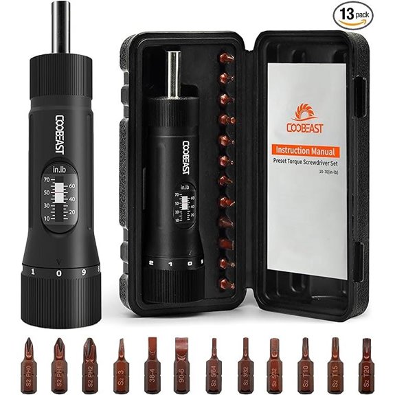 13-Piece Torque Screwdriver Set with S2 Bits