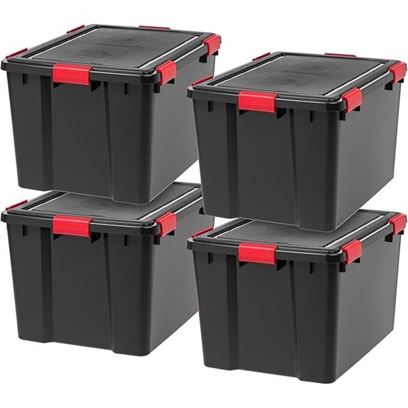 IRIS WeatherPro 74 Qt Storage Bins (4 Pack)
