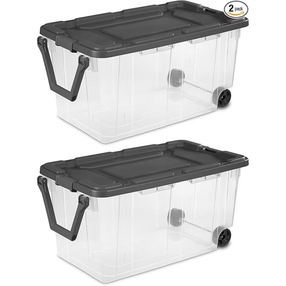 160 Quart Wheeled Storage Totes (2 Pack)