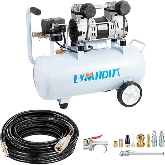 Quiet Oil-Free Air Compressor with Accessories
