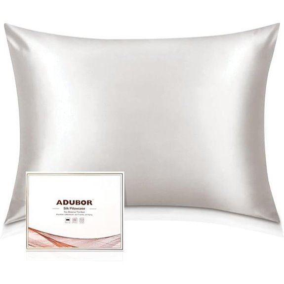 Adubor 100% Silk Pillowcase with Hidden Zipper