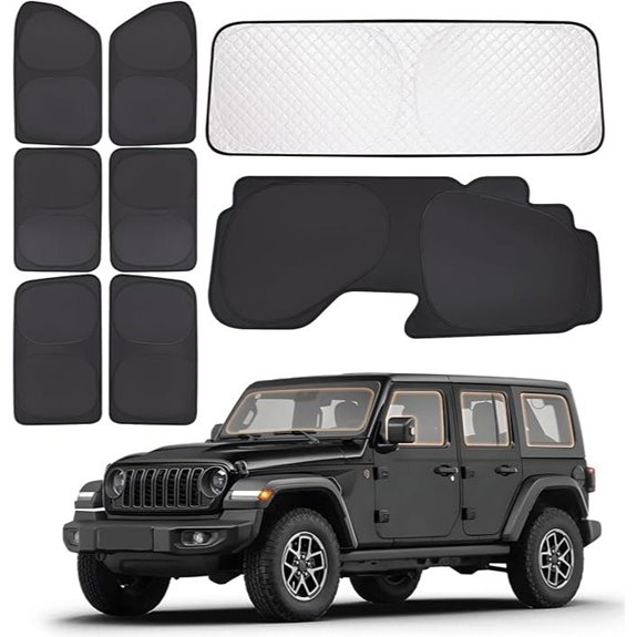 XCBYT 6-Layer Car Window Shades (8 pcs)