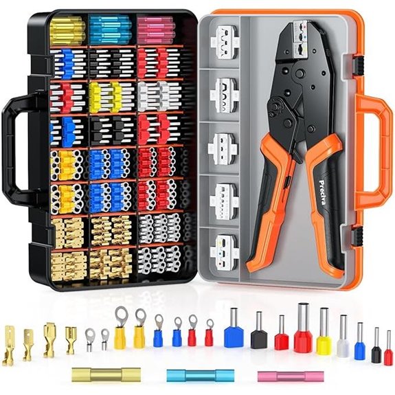 Preciva 6 PCS Crimping Tool Set with Connectors