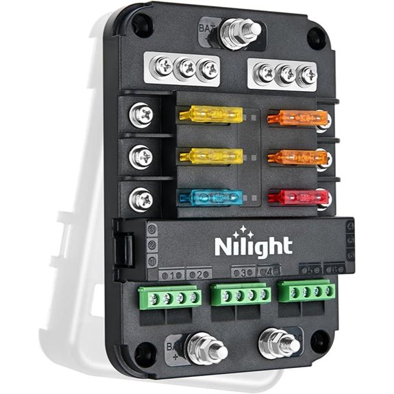 Nilight 6-Way Fuse Relay Block with Cover