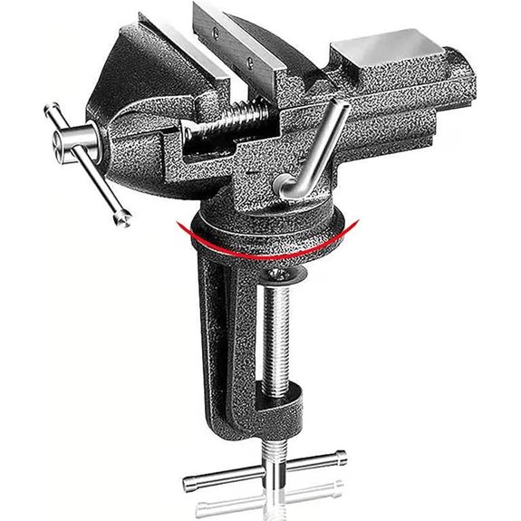 3-Inch Swivel Table Vise for Woodworking and Metalworking