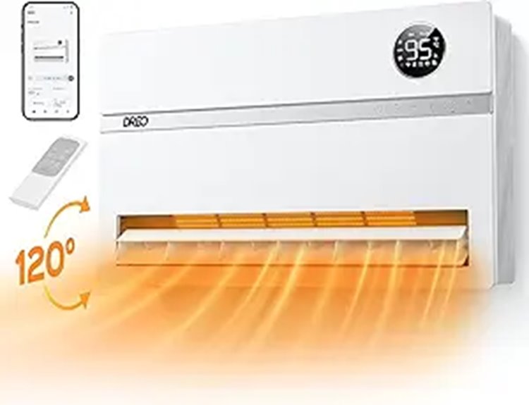 Dreo Smart Wall Heater with Remote and Timer