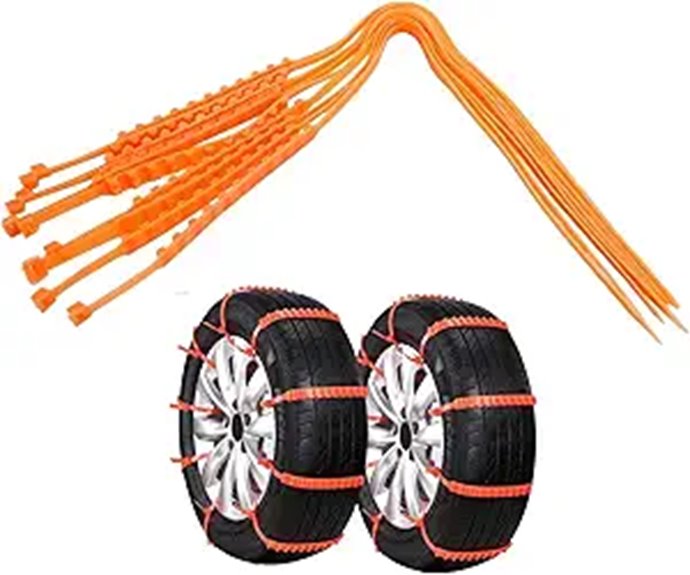 Topteng Snow Tire Chains 10PCS for Winter Driving